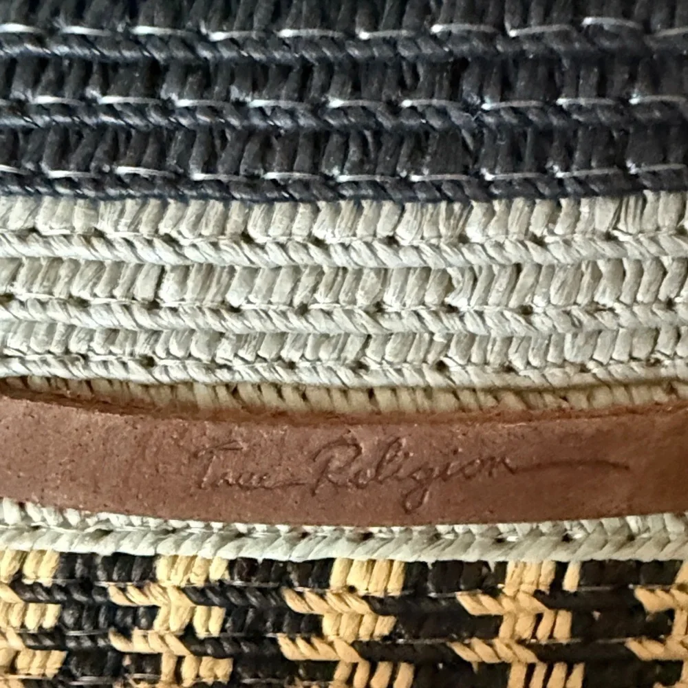 True Religion Multicolor Striped Straw Fedora S/M
